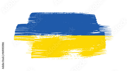 Ukrainian national flag in grunge style