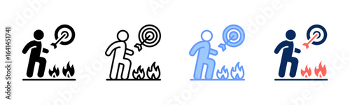 Flame Of Purpose icon set multiple style collection
