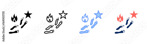 Follow Your Fire icon set multiple style collection