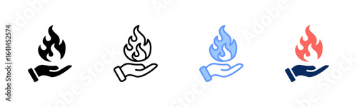 Inspired Push icon set multiple style collection