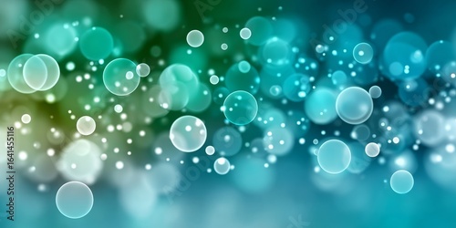 Wallpaper Mural Abstract Soft Bubbles Background with Bokeh Effect in Teal, Emerald, and Turquoise Hues for Art Torontodigital.ca