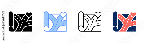 Principle Path icon set multiple style collection