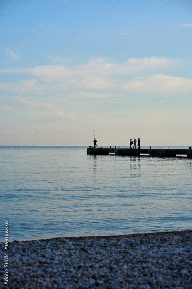 Obraz premium pier at sunset