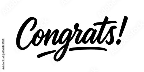 Bold handwritten congrats calligraphy for celebrations and achievements