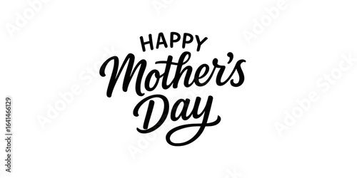 Elegant happy mother's day calligraphy with handwritten script design