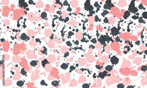 Large collection of colorful detailed ink splats