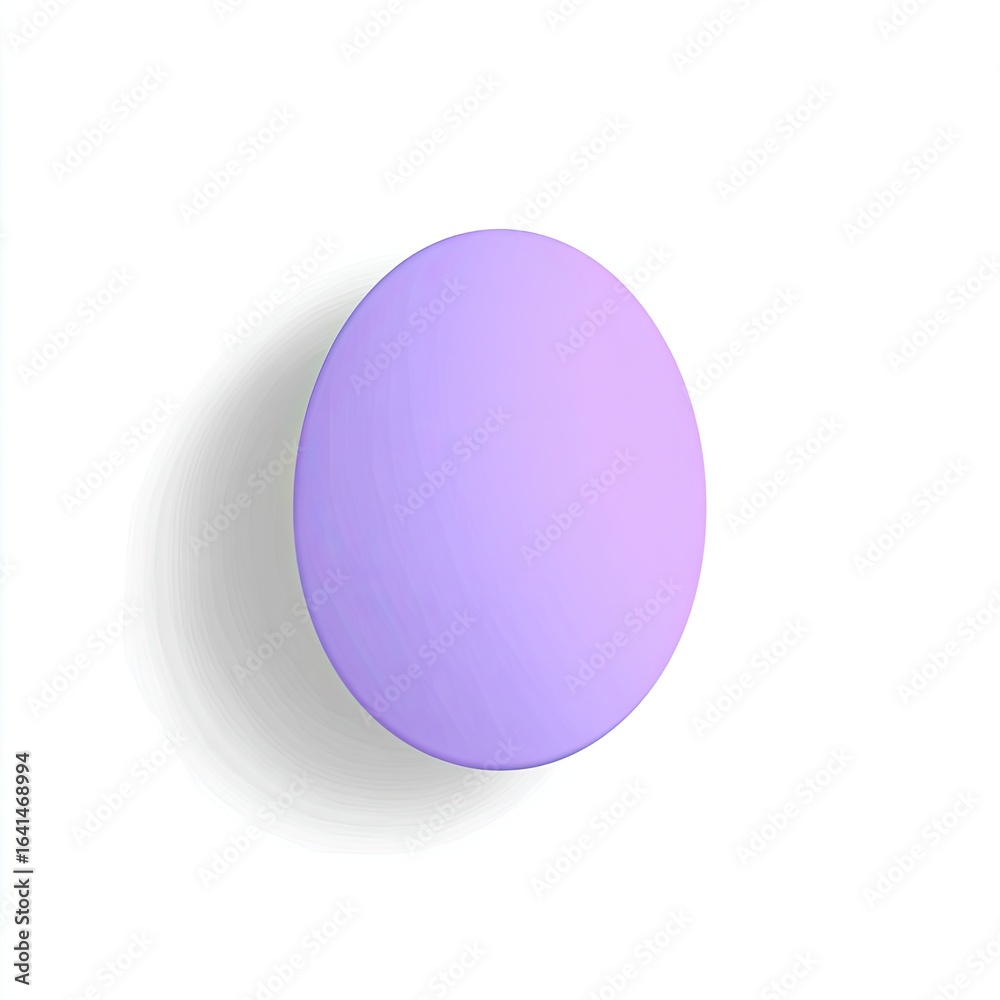 Fototapeta premium A soft, lavender-toned sphere against white