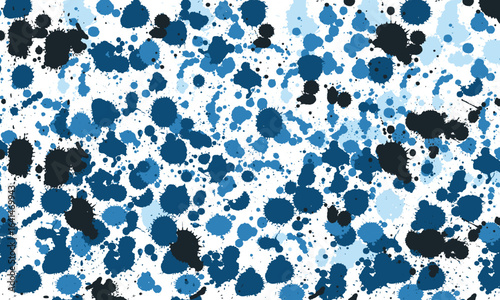 Large collection of colorful detailed ink splats