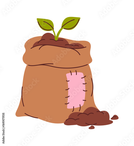 Soil burlap sack eco-friendly farming