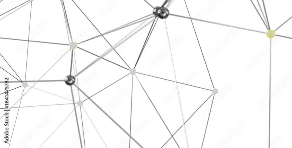 Obraz premium Stock photo of an abstract network connection with nodes and lines. Ideal for technology, communication, and connection concepts.