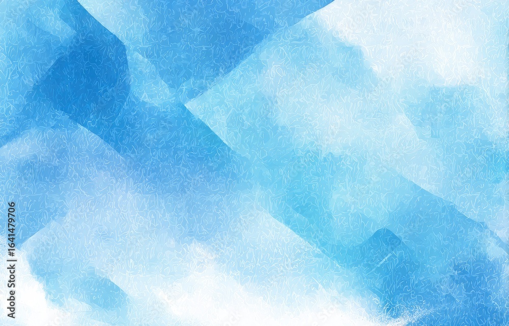 Obraz premium Abstract painted background in shades of light blue and white. Soft, textured brushstrokes create diagonal lines and subtle gradients