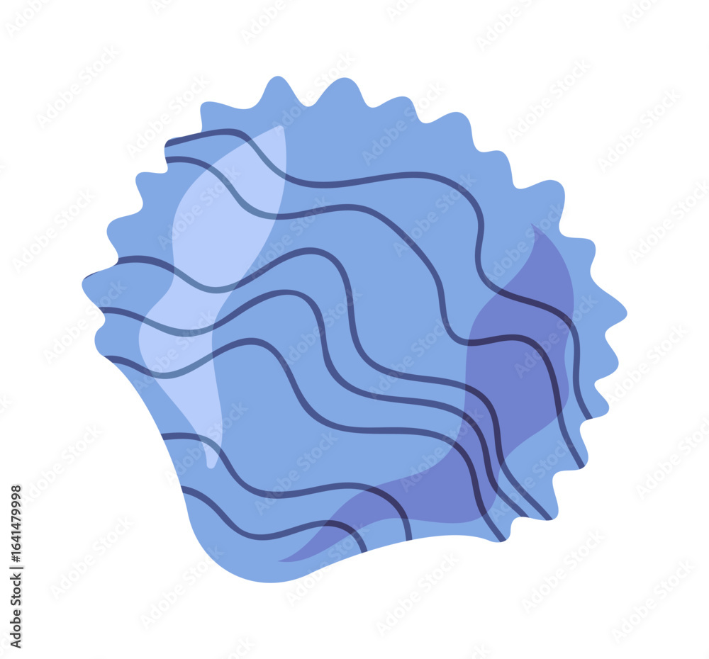 Fototapeta premium Sea shell underwater scallop design