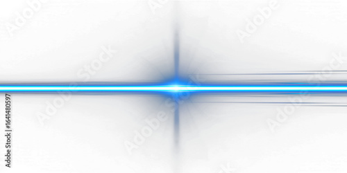 Blue light flare - flash light streak ray,Horizontal Rays of blue light on transparent background.Laser beams png.light overlay effect