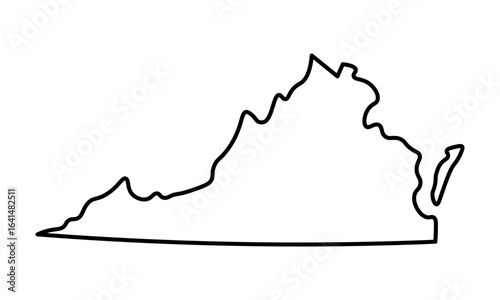 Virginia state map outline