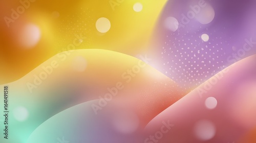 Wallpaper Mural Colorful abstract background with floating bubbles, a vibrant and playful design Torontodigital.ca