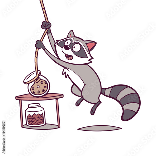Mischievous Raccoon Cookie Heist