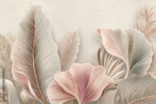 Delicate Floral Pattern Wallpaper With Pastel Colors