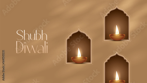 Happy Diwali - festival of lights colorful poster template design with decorative diya lamp. vector illustration. Indian festival of lights Happy Diwali, holiday Background, Diwali celebration.