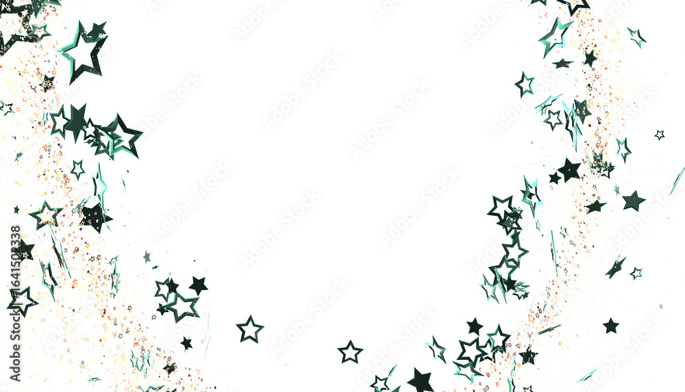 Obraz premium Festive background with teal stars and glitter, perfect for holidays or celebrations.