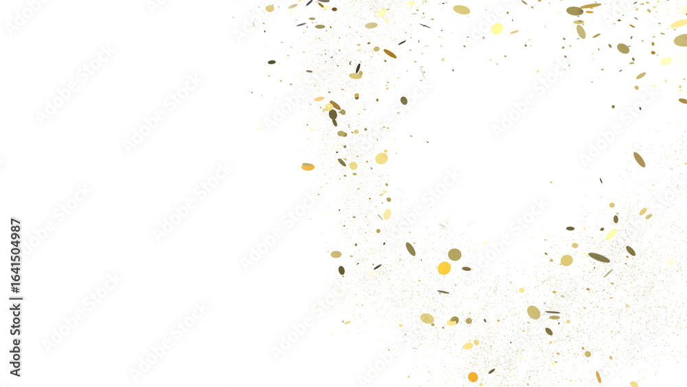 Obraz premium Multicolor confetti abstract background with a lot of falling pieces, isolated on a white background.
