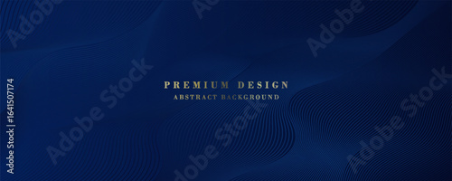 Premium background design with diagonal dark blue line pattern. Vector template for digital luxury banner, invitation, voucher, certificate.