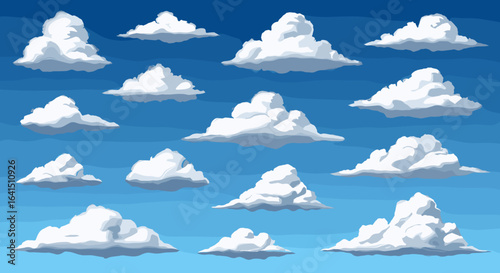 Clouds floating in blue sky