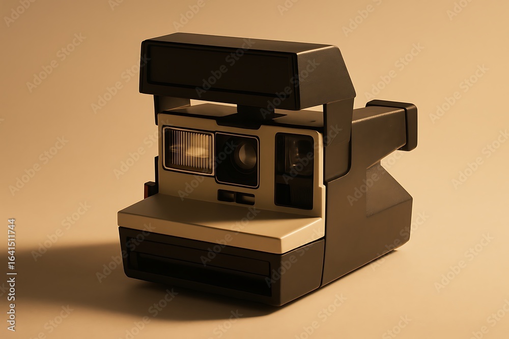 Fototapeta premium Vintage polaroid camera with classic design