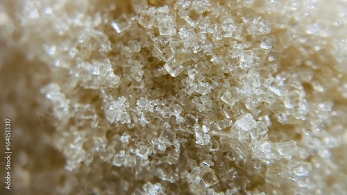 close up texture of crystal sugar grain 