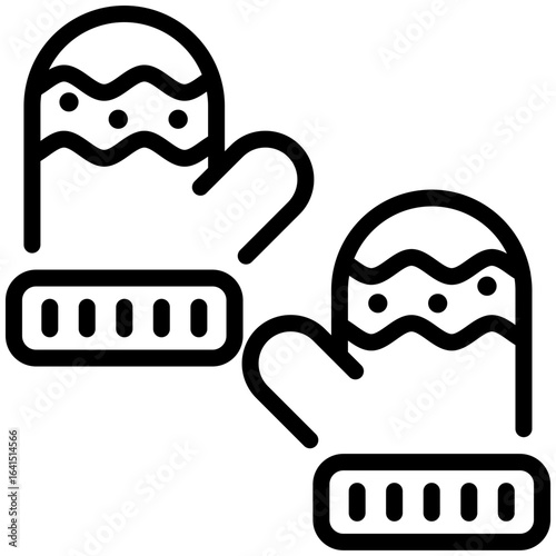 mittens icon for christmas , website, application, printing, document, poster design, etc