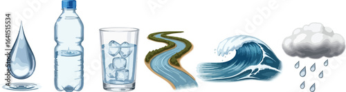 Water sources illustration