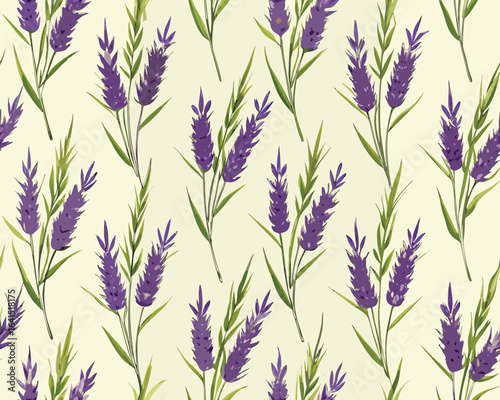Delicate lavender sprigs with vibrant violet flower spikes