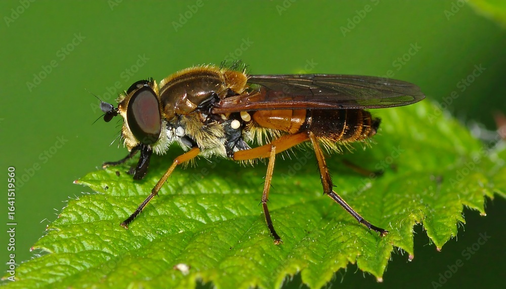Fototapeta premium Hoverfly on leaf