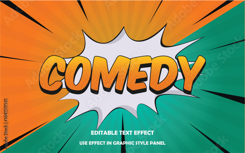 comic text effect 100% editable eps file 