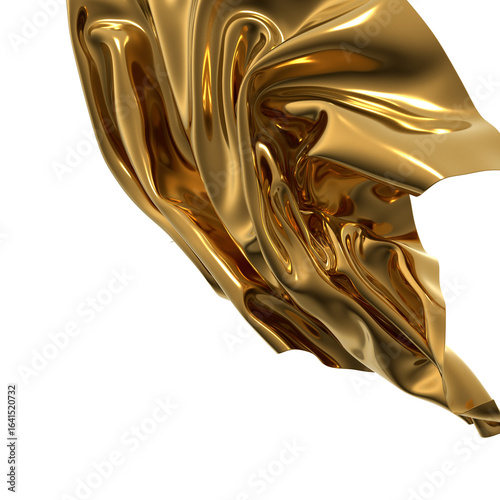 Golden waves of luxury shin...