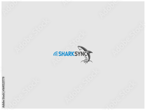 premium shark logo design vector, vector and illustration,