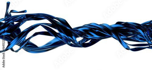 Azure Elegance: Abstract 3D...