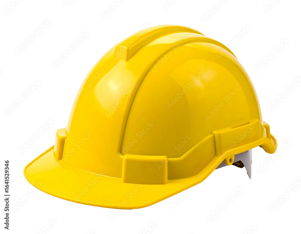 Fototapeta premium Yellow Hard Hat: Safety Helmet for Construction, Industrial Work & Protection