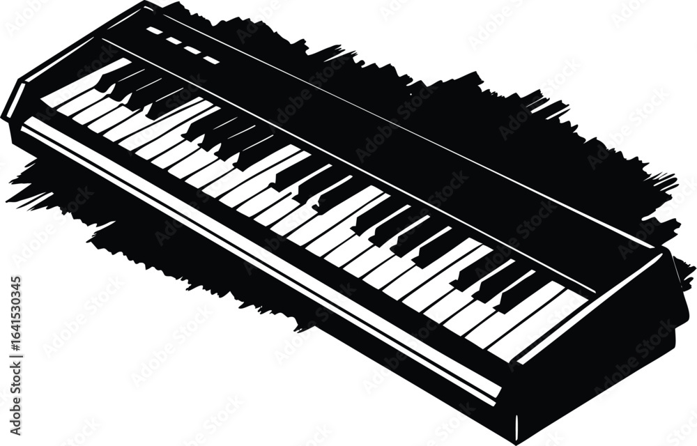Naklejka premium piano keys vector illustration