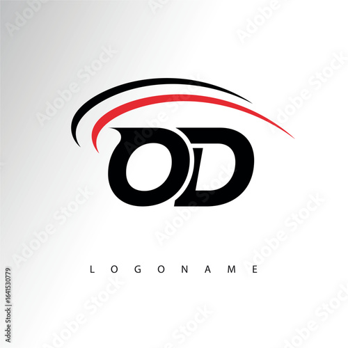 OD Modern Minimalist Letter Monogram Logo - Sleek Stylish Branding & Visual Identity Design