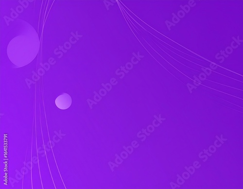 Elegant purple gradient background with fluid line and sphere graphic elements