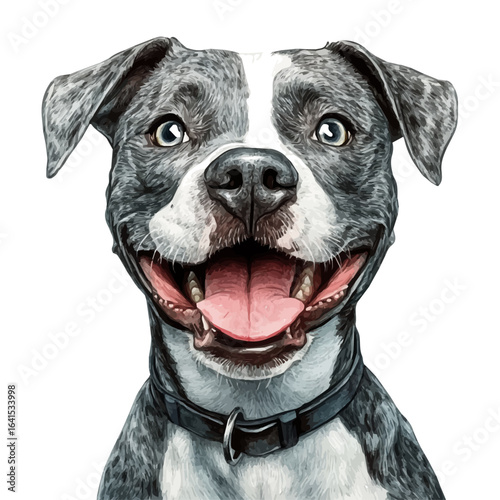 watercolor of Dog, vector, isolated on a white background.