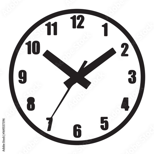 Wall Clock Icon – Time and Schedule Symbol – Vector EPS

