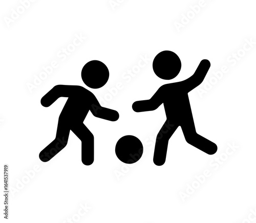 children playing vector icon - safety symbol