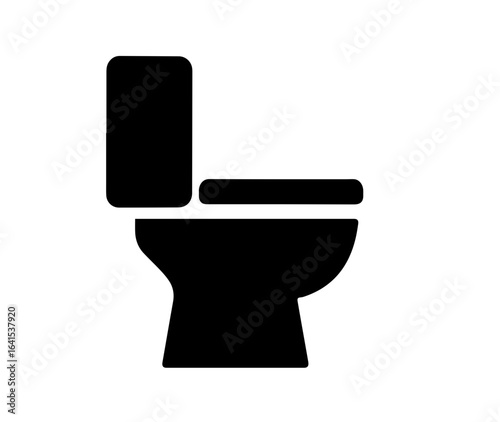 toilet bowl vector icon - bathroom symbol