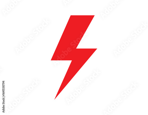 lightning red icon vector template design