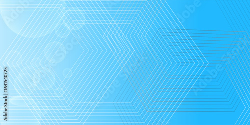 Abstract Blue Wave Line Background With Bokeh Light. Modern Banner. Technology Wallpaper. Vector Illustration