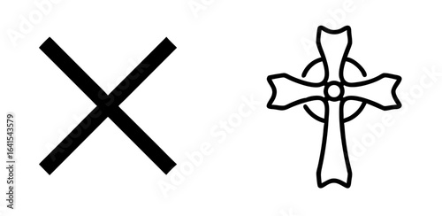 Close Cross Icon, Cancel Button, Exit Symbol, Delete Action, Close UI Element