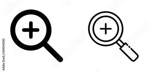 Magnifying Glass Zoom Icon, Search Symbol, Zoom In Button, Magnifier Lens, UI Search Tool