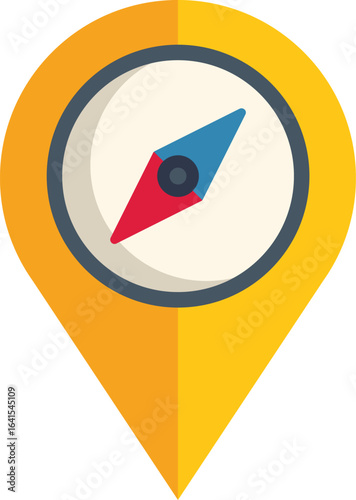 Wallpaper Mural Location pin icon pointing north with compass icon inside symbolizing navigation and destination Torontodigital.ca