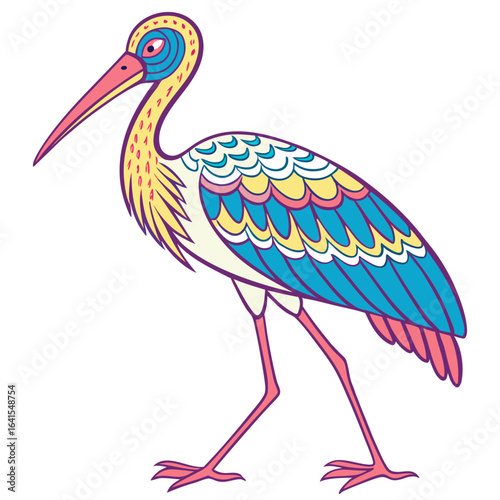 illustration of a stork